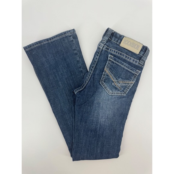 Rock and Roll Denim Other - Rock and Roll Denim Girls Bootcut Jeans Dark Wash Adjustable Waist Size 10